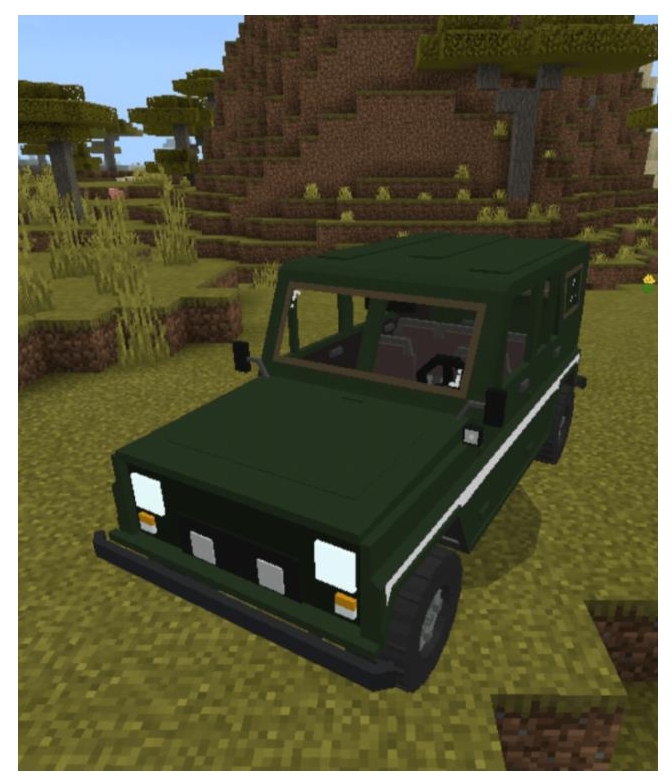 Мод транспорта из PUBG Vehicles в Minecraft
